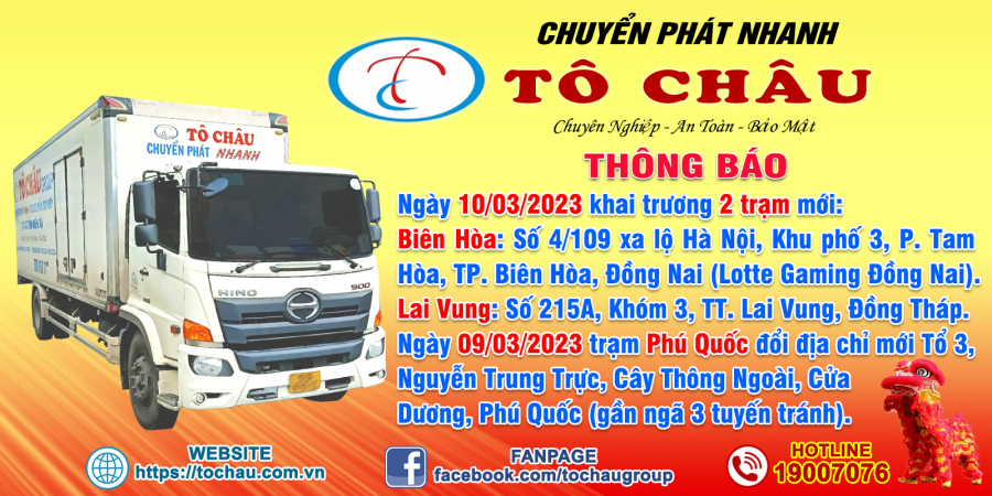 to chau thong bao khai truong 2 tram moi