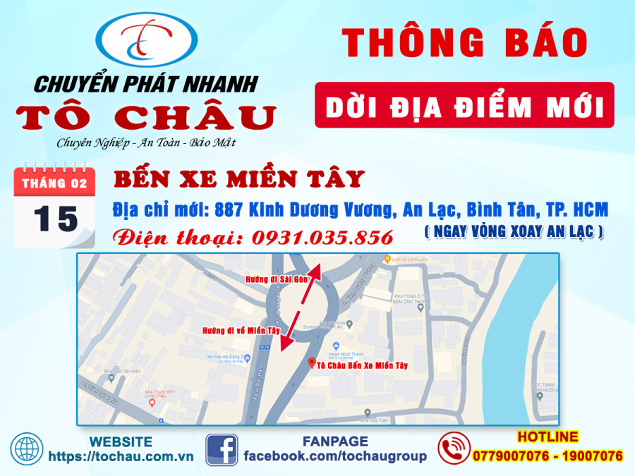 thong bao doi dia diem moi ben xe mien tay